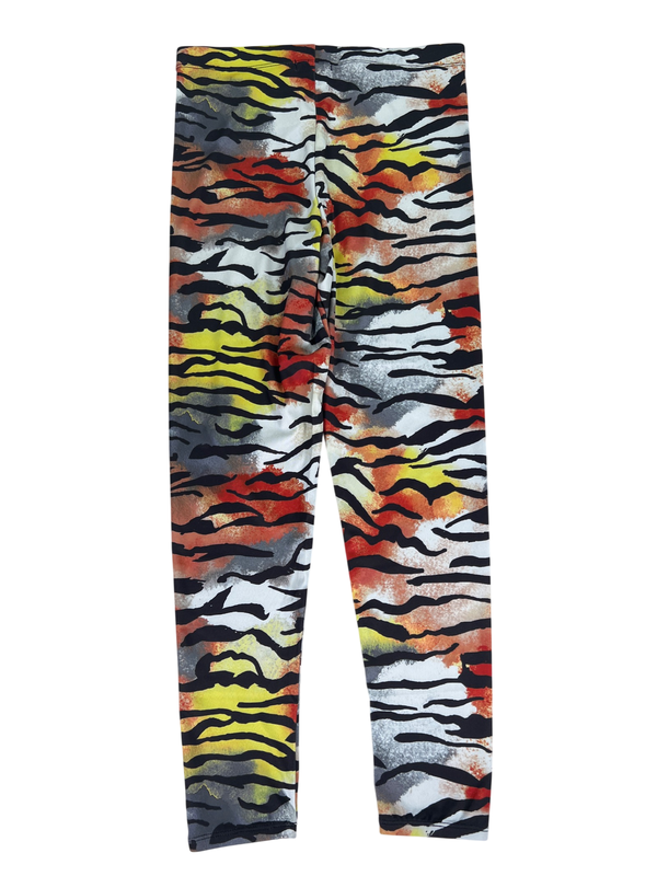 Ed Hardy Women's Multicolor Tiger Print Pull On Ankle Leggings - M image 2