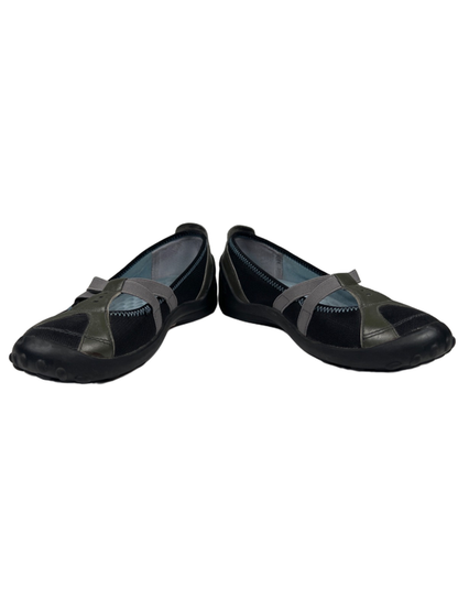 Privo By Clarks Women's Gray Leather Strappy Slip On Mary Jane Comfort Flats - 8 image 6
