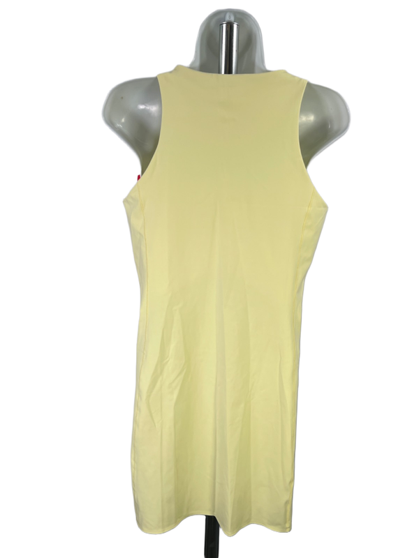 Spanx Women's Yellow Get Moving Zip Front Racerback Lined Mini Dress - L image 2