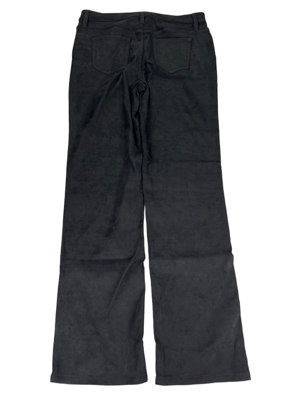 Coldwater Creek Women's Black Faux Suede High Rise Straight Leg Pants - 10 image 2