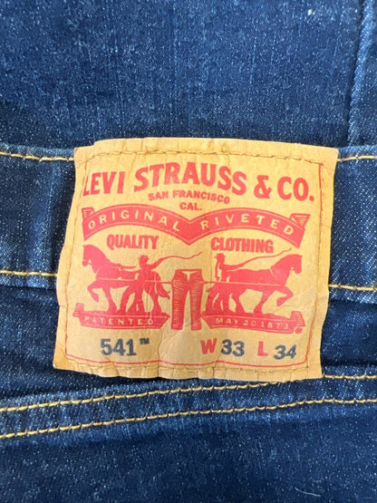Levi's Men's Dark Wash 541 Athletic Taper Fit Denim Jeans - 33x34 image 3