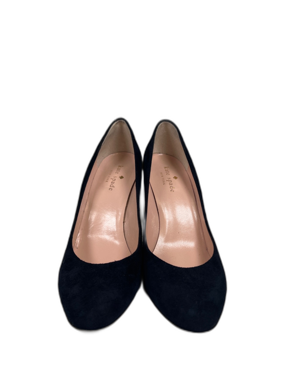 Kate Spade Women's Navy Blue Glitter Suede Allora Pump Heels - 7 image 3