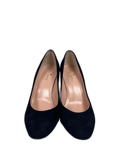 Kate Spade Women's Navy Blue Glitter Suede Allora Pump Heels - 7 image 3