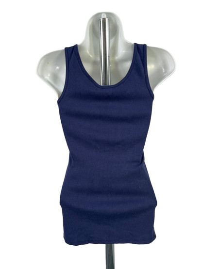 Levi's Women's Blue Ribbed Sleeveless Basic Tank Top - XS image 2