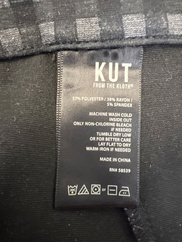 Kut From The Kloth Women's Black/Gray Checkered Plaid Skinny Pants - 6 image 4