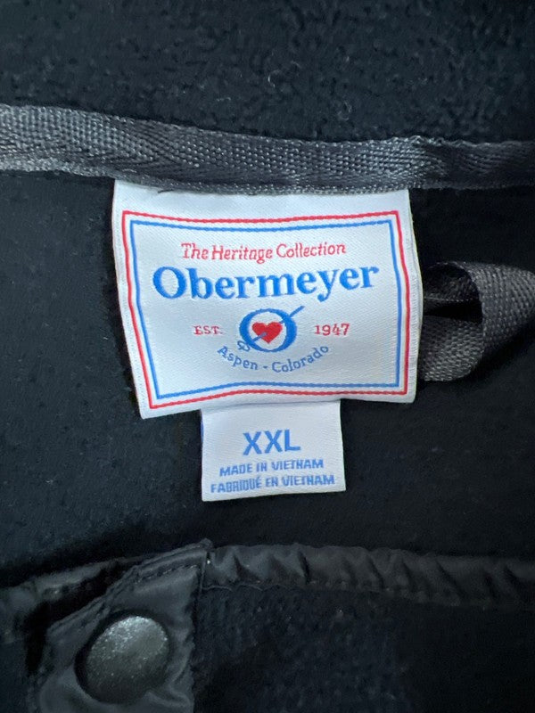 Obermeyer Men’s Black Long Sleeve Snap Button Pullover Fleece Jacket - XXL image 3