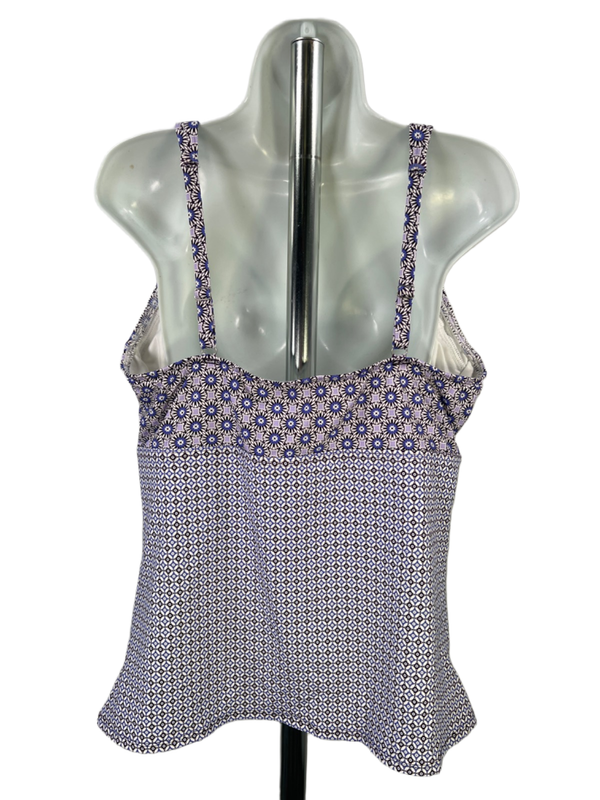 Lands End Women's Purple Underwire Tankini Swimsuit Top - 16 image 2