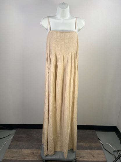 Billy J Women's Beige Solid Linen Blend Pippy Maxi Dress - 6