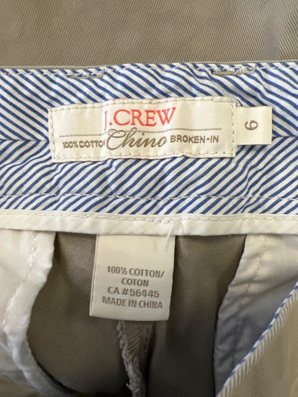 J Crew Women's Tan Cotton Chino Broken-In Zip Up Shorts - 6 image 3