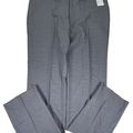 Hart Schaffner Marx Men's Gray Wool Blend Unhemmed Dress Pants - 46 Long