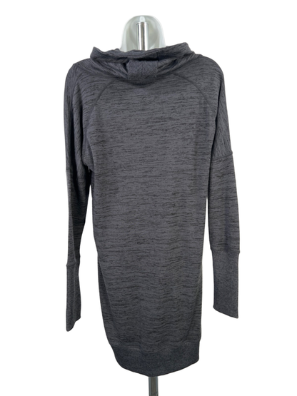 Athleta Women's Gray Heather Sport It Cowl Neck Long Sleeve Sweater Dress - S image 2