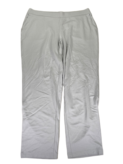 Pure J Jill Women's Gray Affinity French Terry Slim Leg Pull On Pants - 2X