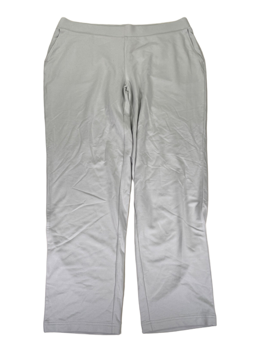 Pure J Jill Women's Gray Affinity French Terry Slim Leg Pull On Pants - 2X