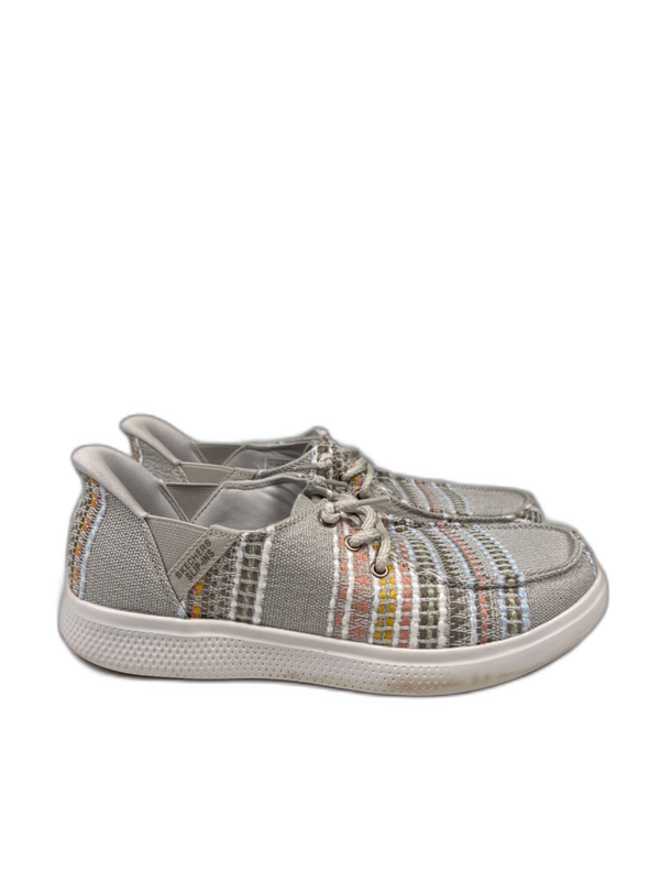 Bobs by Skechers Women's Gray Skip Cute August Air Comfort Shoes - 9.5