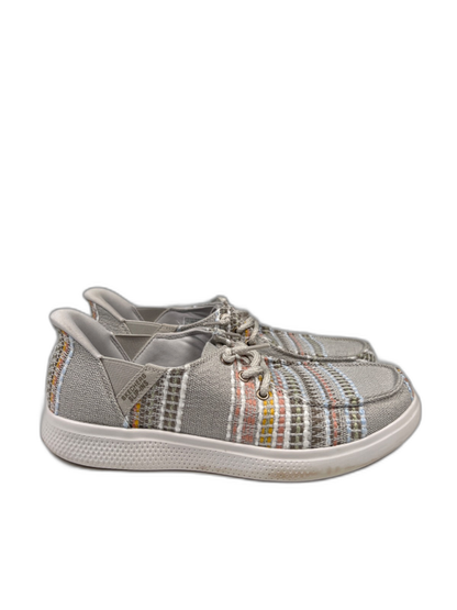 Bobs by Skechers Women's Gray Skip Cute August Air Comfort Shoes - 9.5