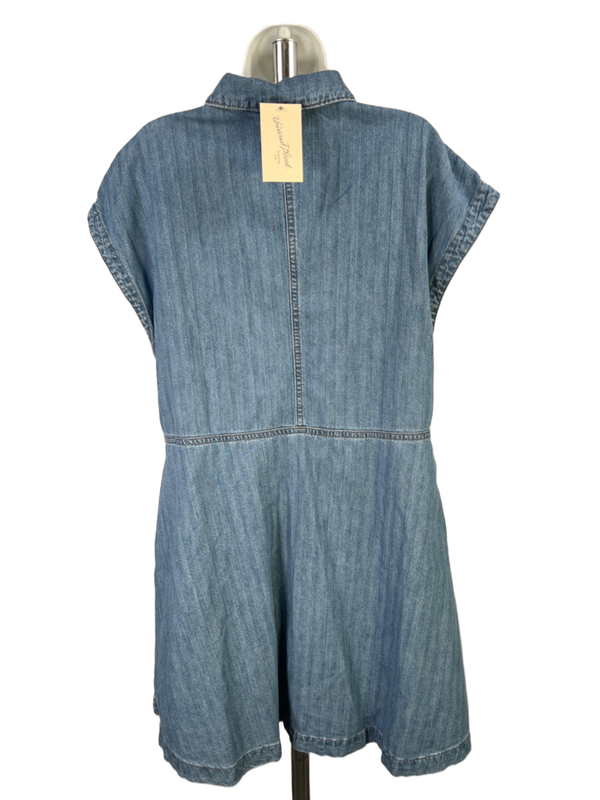 Universal Threads Women's Medium Wash Button Up Sleeveless Denim Midi Dress - L image 2