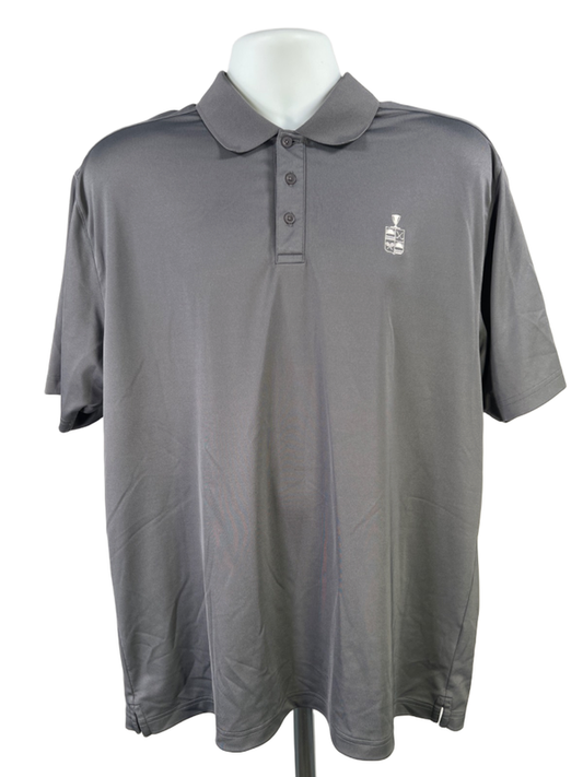 Under Armour Men's Gray Loose Heatgear Performance Short Sleeve Polo Shirt - XL