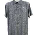 Three Sixty Six Men's Blue Heather Short Sleeve Active Polo -L