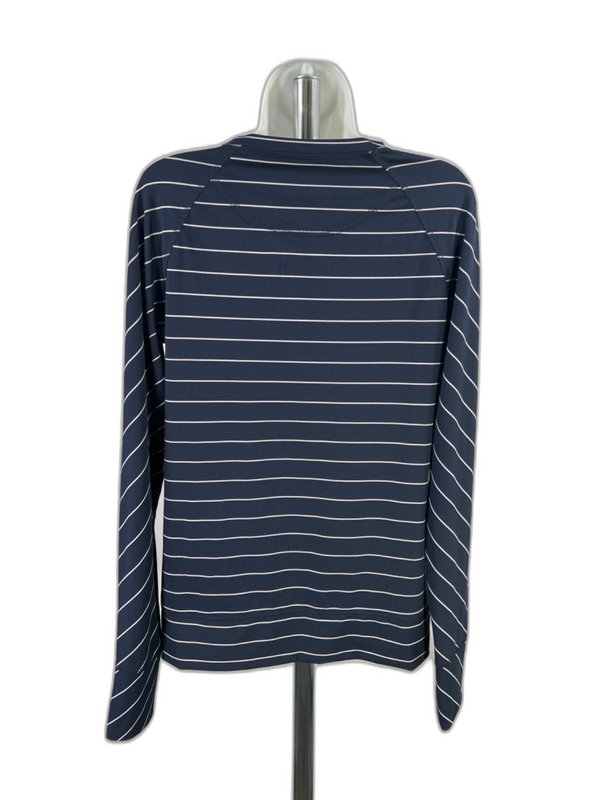 Reebok Women's Blue/White Striped Long Sleeve Athletic Shirt - L image 2