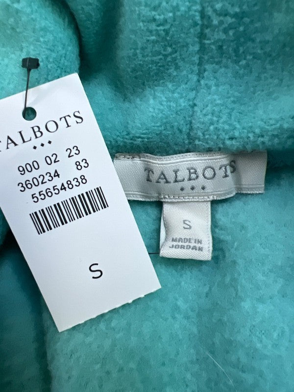 Talbots Women’s Blue Mock Neck Long Sleeve Fleece Pullover Shirt - S image 3