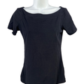White House Black Market Women's Black Short Sleeve Tee Shirt - XS