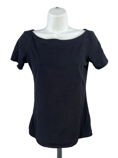 White House Black Market Women's Black Short Sleeve Tee Shirt - XS
