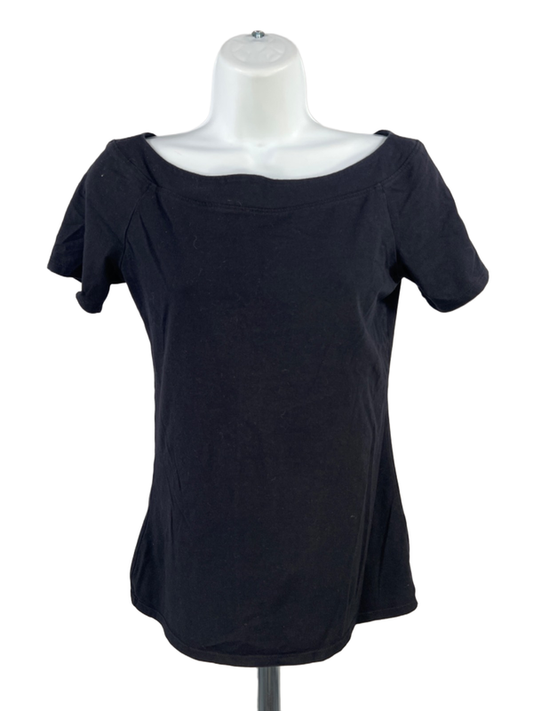 White House Black Market Women's Black Short Sleeve Tee Shirt - XS