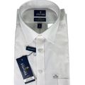 Stafford Men's White Regular Fit Travel Long Sleeve Button Up Shirt - 18