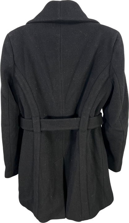 Calvin Klein Women’s Black Wool Blend Button Up Coat - 8 image 2