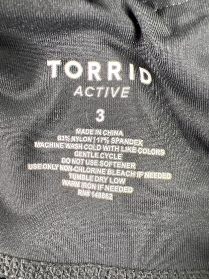 Torrid Active Women's Black Side Pocket Cropped Athletic Leggings - Plus 3 image 3