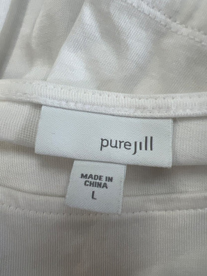 J. Jill Pure Women's White 3/4 Sleeve Boat Neck T-Shirt - L image 3