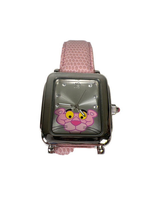 Pink Panther Women's Pink Leather 40th Anniversary Wrist Watch - Working W/Box