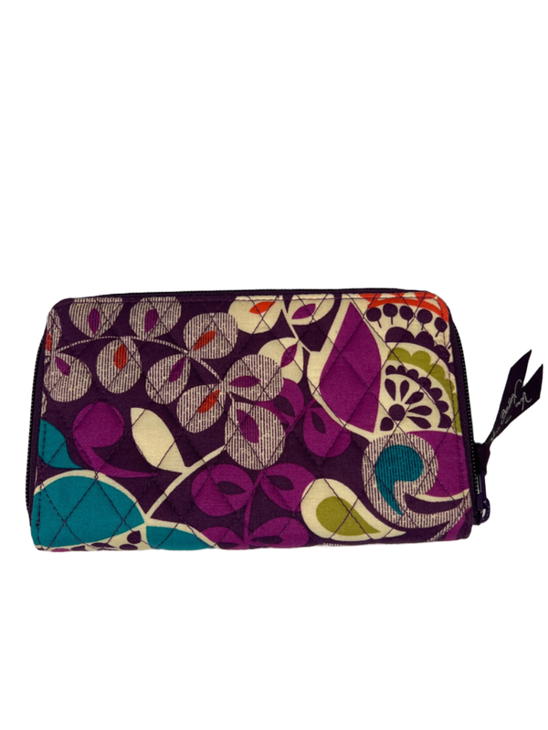 Vera Bradley Women's Purple Plum Crazy Zip Around Wallet image 4
