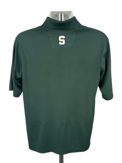 Antigua Men's Green Michigan State University Short Sleeve Golf Polo Shirt - M image 2