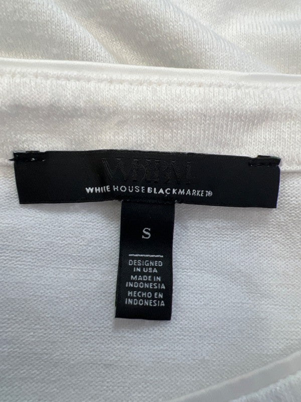 White House Black Market Women's White Long Sleeve Shirt - S image 3