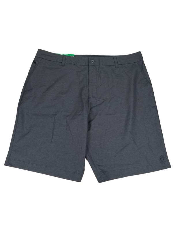 Hang Ten Men's Black/Dark Gray Regular Fit Hybrid Walking Shorts - 38