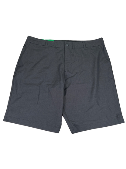 Hang Ten Men's Black/Dark Gray Regular Fit Hybrid Walking Shorts - 38