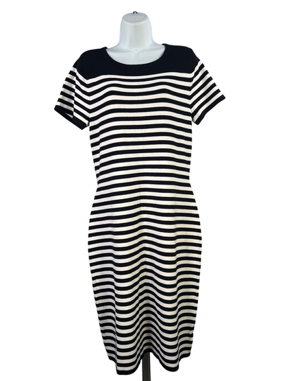 Torrid Women's Black/White Striped Sweater Knit Shift Dress - 0 Plus