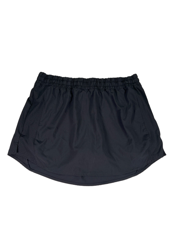 Calia Women's Black Mesh Side Pannel Lined Athletic Skort - L
