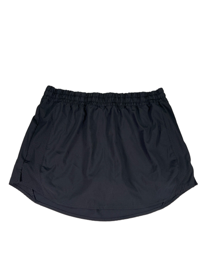 Calia Women's Black Mesh Side Pannel Lined Athletic Skort - L