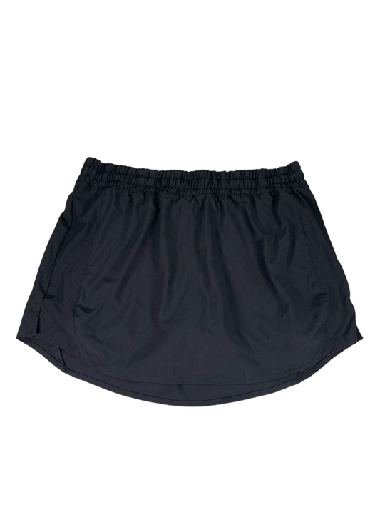 Calia Women's Black Mesh Side Pannel Lined Athletic Skort - L