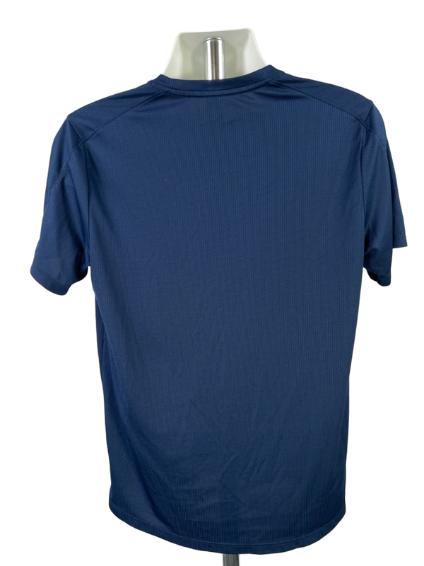 Under Armour Men's Blue/Orange Fitted Athletic Short Sleeve Shirt - L image 2