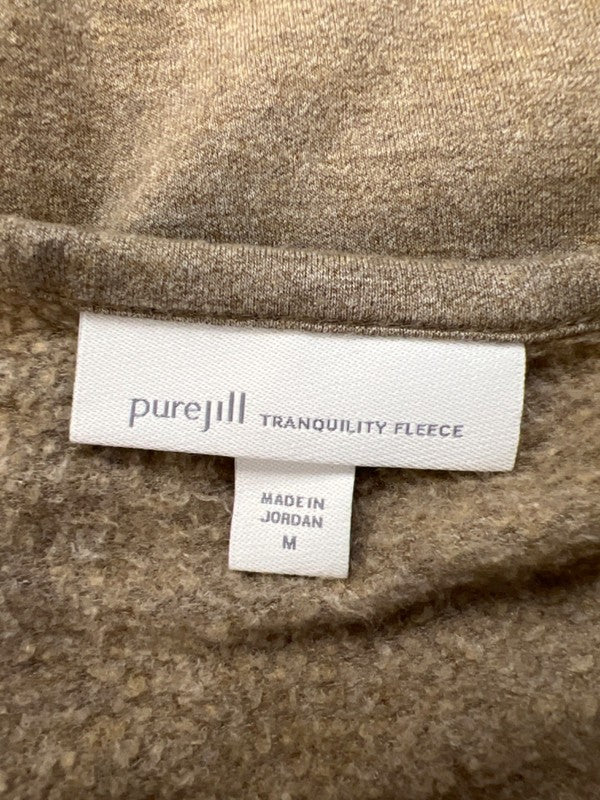 Pure J Jill Women's Tan/Brown Tranquility Fleece Long Sleeve Sweater - M image 3