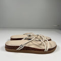Project Cloud Women's Beige/Ivory Float Strappy Slide On Sandals - 8