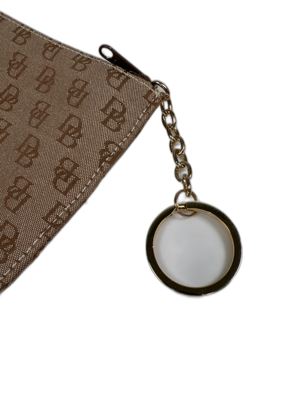 Dooney and Bourke Women's Tan/Beige Monogram Canvas Wristlet Wallet image 7