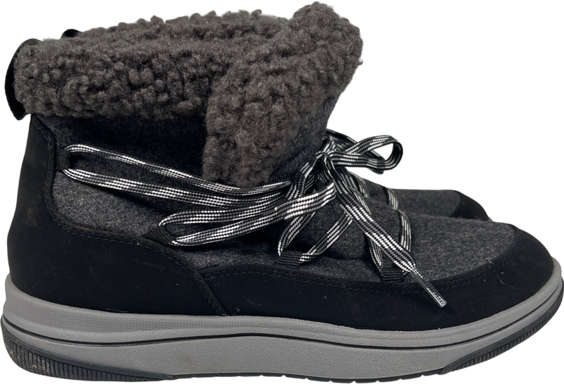 Clarks Cloudsteppers Women’s Black/Gray Breeze Glacier Ankle Boots - 6.5