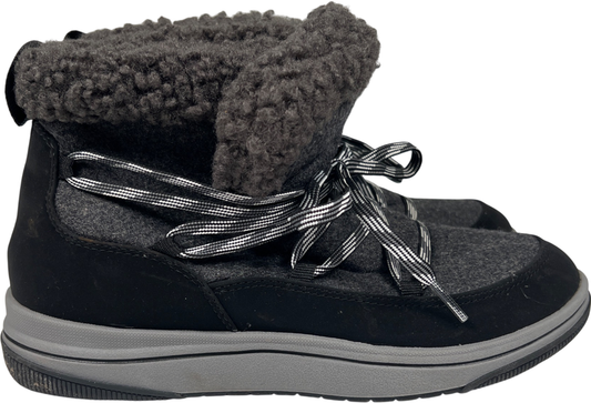 Clarks Cloudsteppers Women’s Black/Gray Breeze Glacier Ankle Boots - 6.5