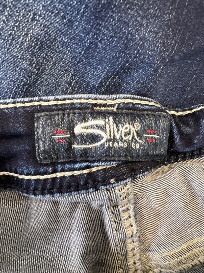 Silver Women's Dark Wash Suki Capri Denim Jeans - 27 image 3