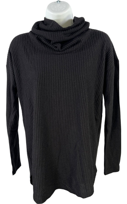 LOFT Women’s Black Long Sleeve Waffle Knit Cowl Neck Sweater - XS image 2