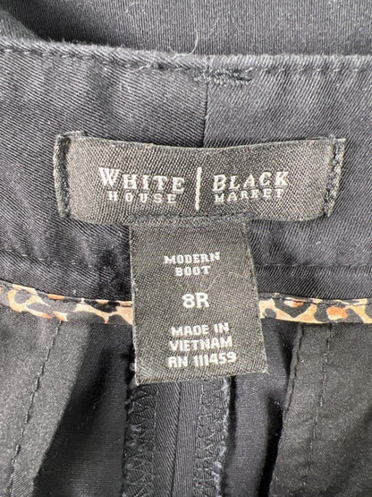White House Black Market Women's Black Modern Bootcut Dress Pants - 8 image 3